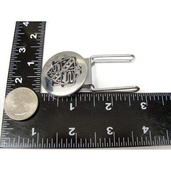 Vintage Silver Tone Crest Money Clip Men Wallet ID Credit Card Holder - Picture 10 of 13